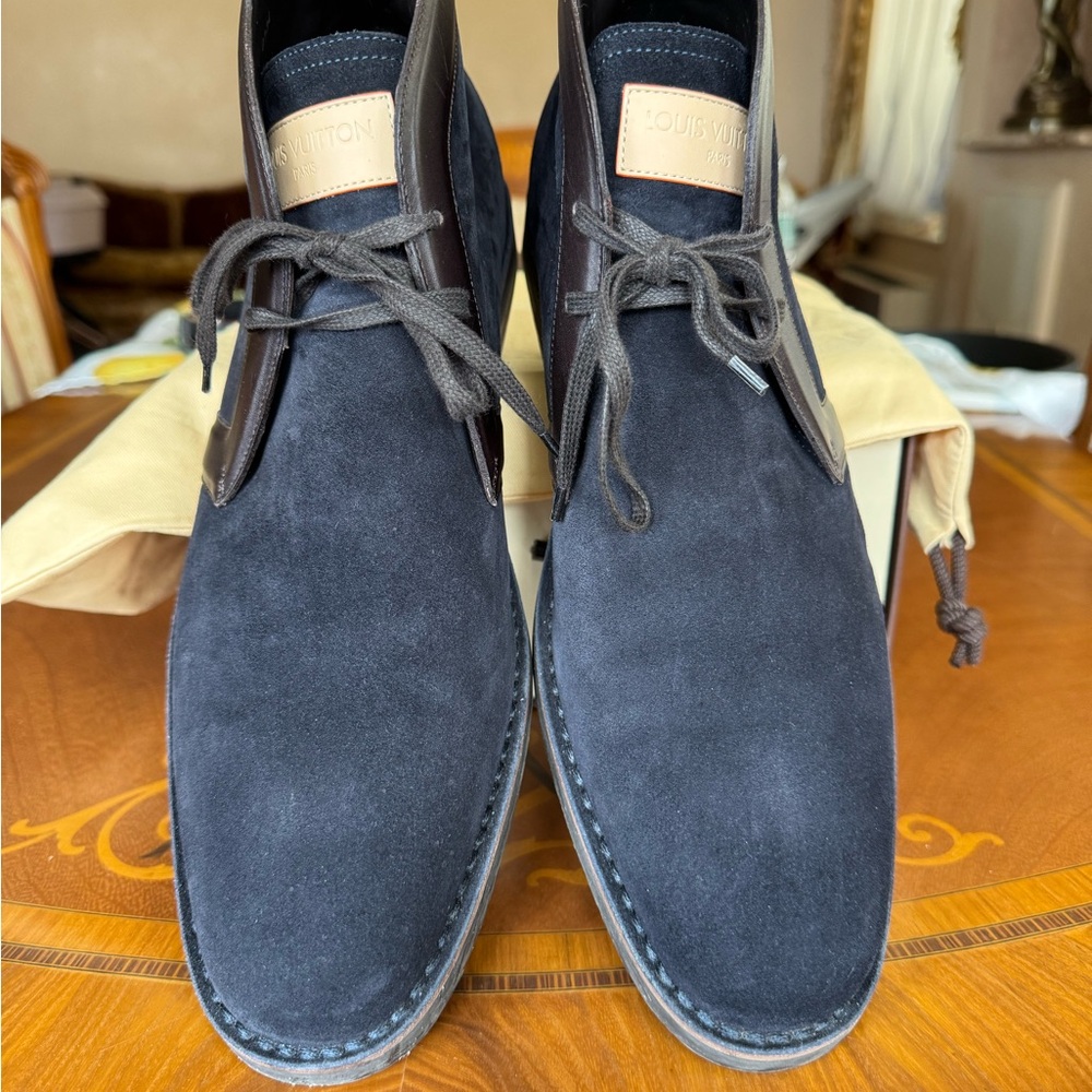 Louis Vuitton Men's Dark Suede Chukka Boots